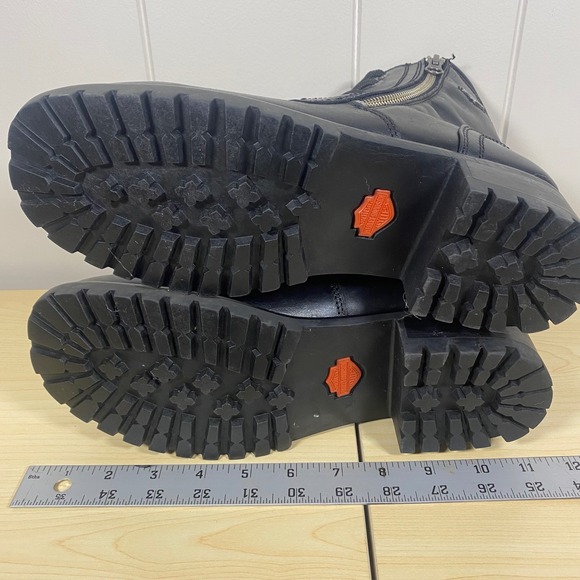 NEW Harley Davidson Black Leather Motorcycle Riding Boots Mens 10 /EU 43 - Picture 8 of 10